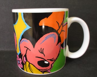 Tasse à café Mickey et Minnie Mouse, Pop Art Warhol des années 1980, idée cadeau pour les amoureux de Mickey Minnie