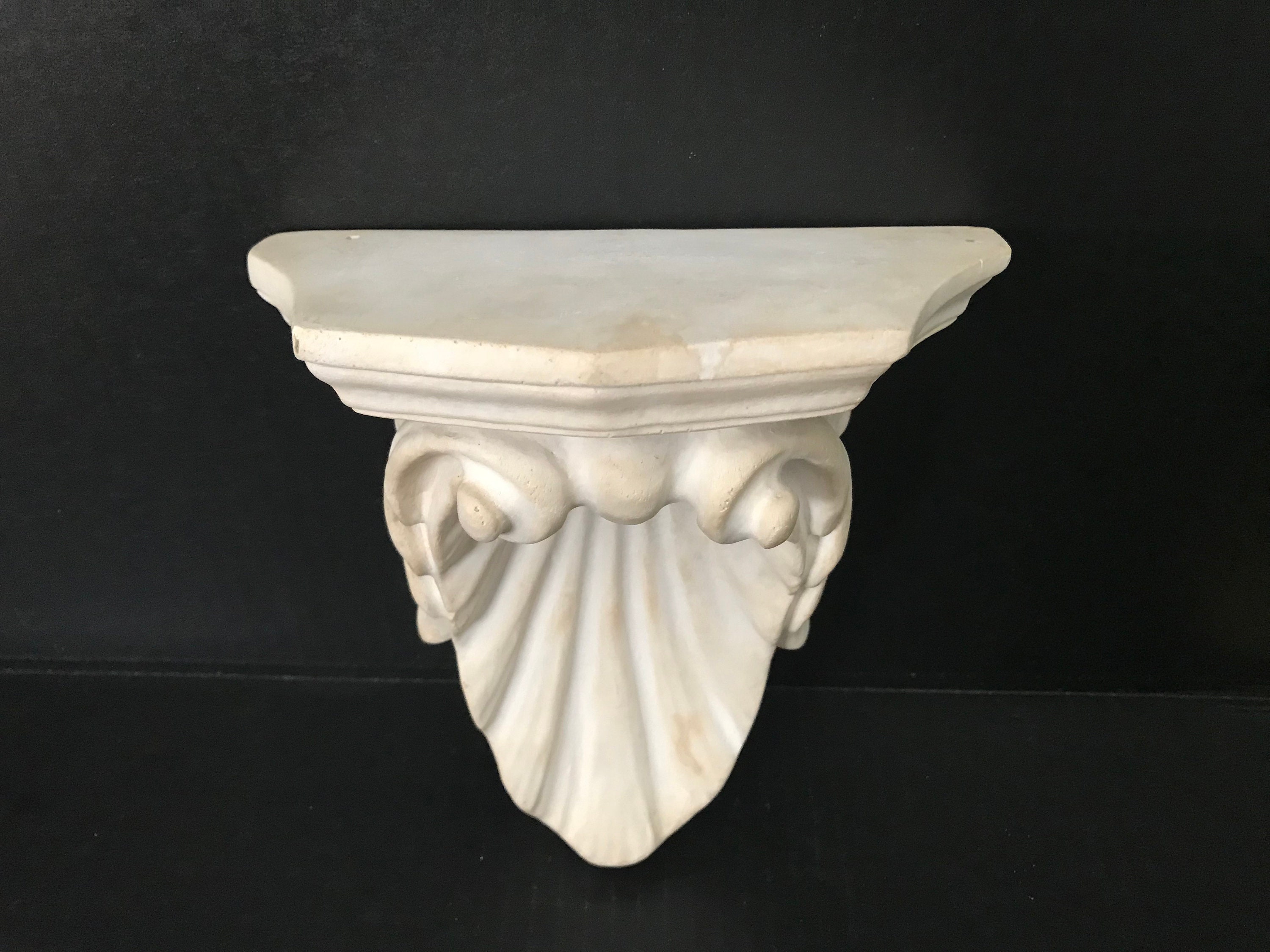 Plaster Wall Shelf Sconce 71/4 UNIQUE Vintage Etsy