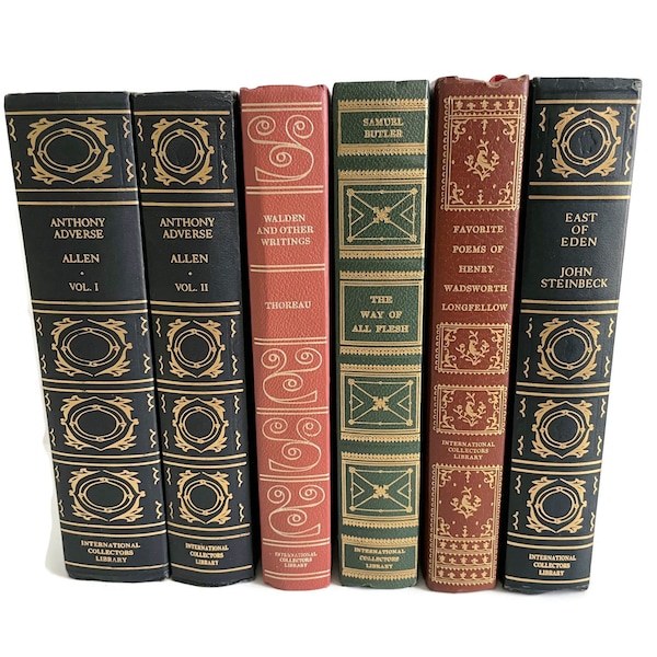Vintage International Collectors Library Books, Gilded Decorative Library Books, Vintage Classics