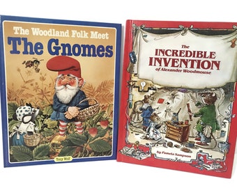 Tony Wolf The Woodland Folk Meet The Gnomes Book 1984 1st Edition EXC, The Incredible Invention of Alexander Woodmouse 1982 1st Edition EXC