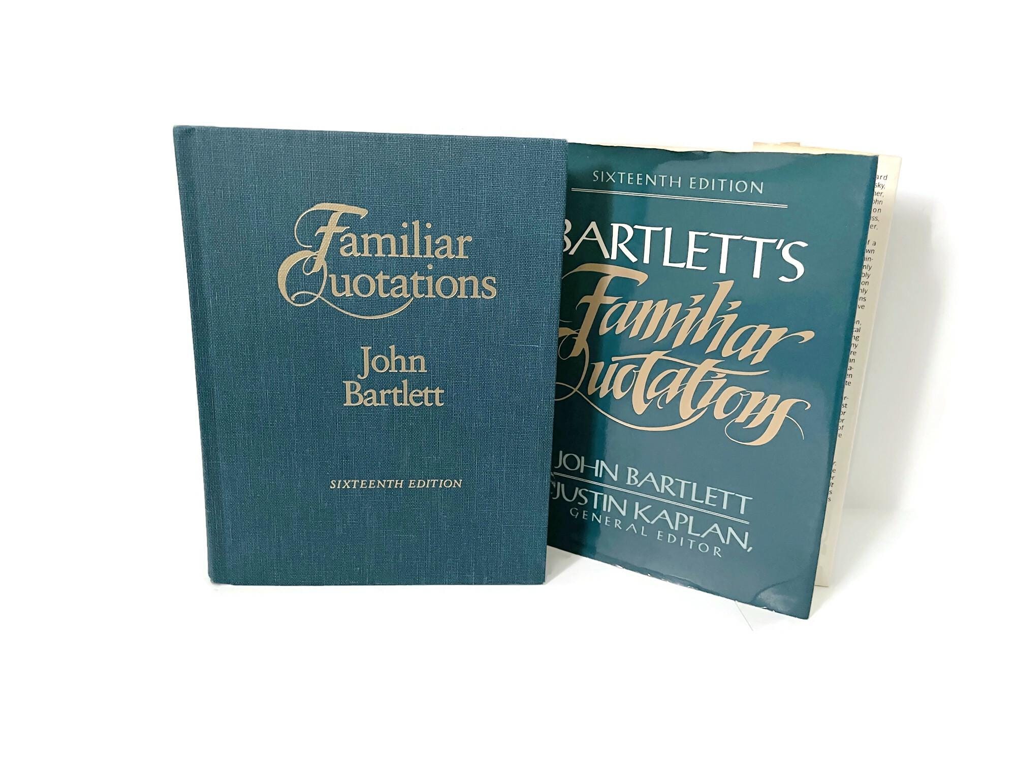 Familiar Quotations John Bartlett 16th Edition 1992 EXC