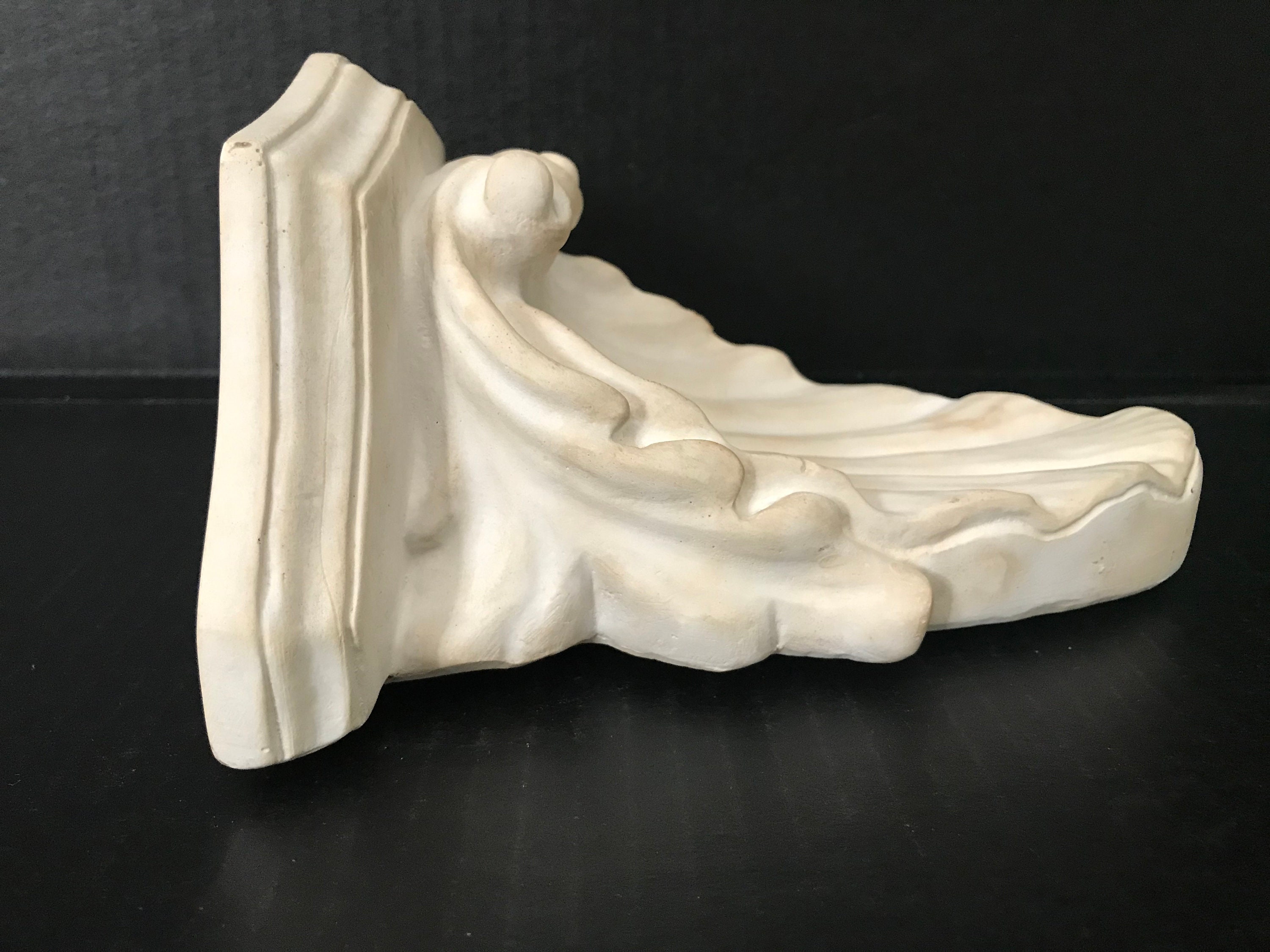 Plaster Wall Shelf Sconce 71/4 UNIQUE Vintage Etsy