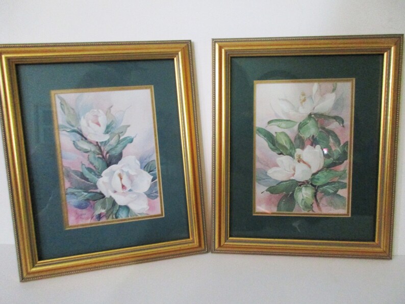Framed Magnolia Print Barbara Mock Artist Southern Magnolia Etsy