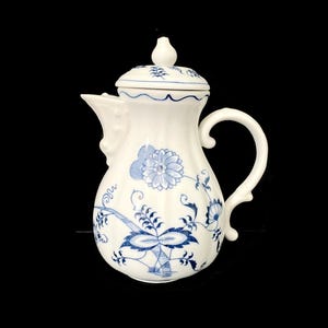 ブルーダニューブ ブルーオニオン コーヒーポット（蓋付き） オリジナルロゴバナー付き 日本製