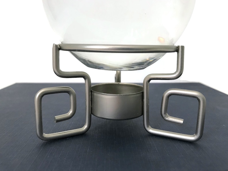 Crystal Ball Stand Glass Ball Holder Silver Metal Gazing Etsy