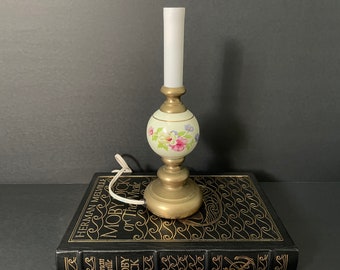 Vintage Small Ceramic Andrea by Sadek Lamp 9-1/2", Decorative Accent Bookcase Lamp, Tiny Mini Kitchen Bathroom Counter Night Light