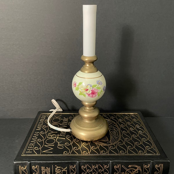 Vintage Small Ceramic Andrea by Sadek Lamp 9-1/2", Decorative Accent Bookcase Lamp, Tiny Mini Kitchen Bathroom Counter Night Light