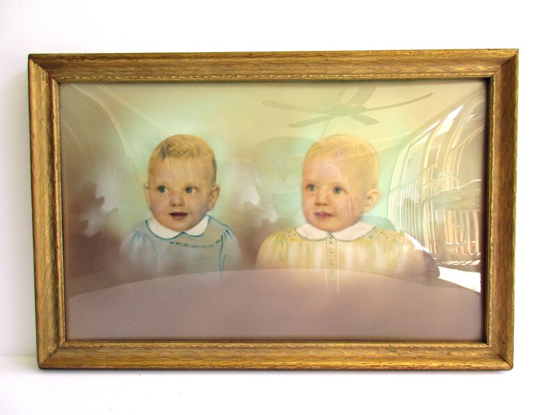 Convex Bubble Glass Frame Antique Rectangular Image 0