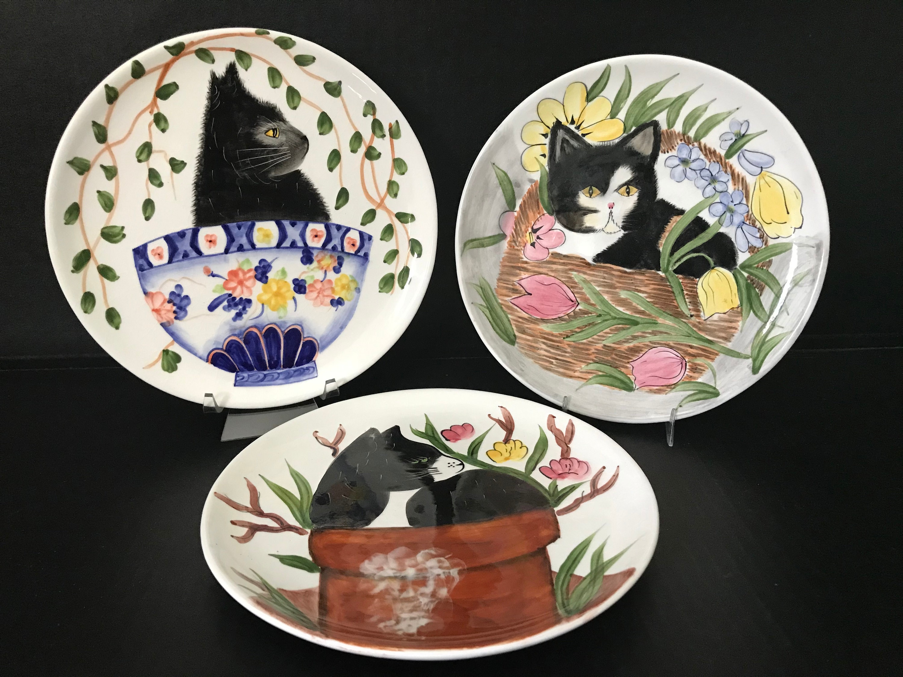 Vintage cat plate - Etsy 日本