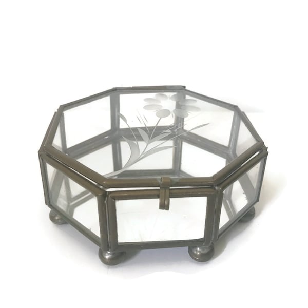 Glass Trinket Boxes Etsy