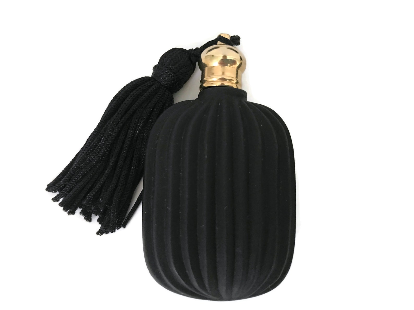 Black Matte Glass Scent Bottle Small Travel Size Perfume Etsy