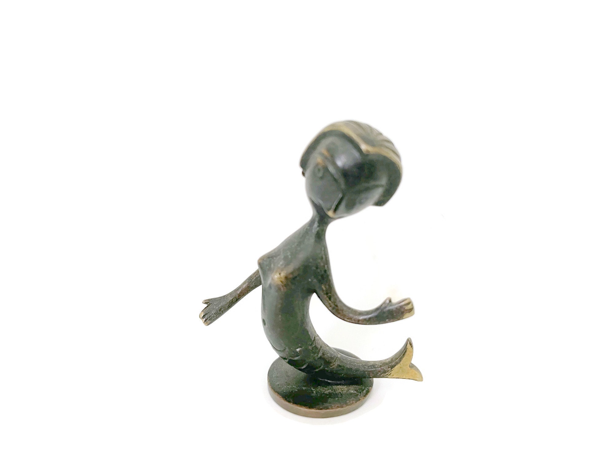 KARL HAGENAUER Miniature Sculpture, Mermaid on Marked Base