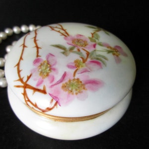 Antike Limoges Porzellan Trinket Box: Handgemalte Rosen, D & C France 1899 Delinieres Co.
