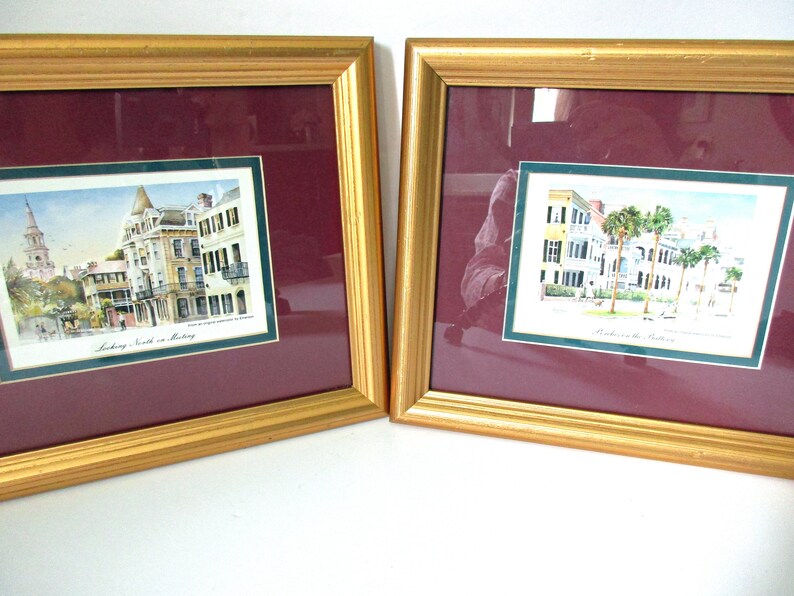 Framed Charleston Art Set Pair Ed Emerson Charleston Artist Etsy