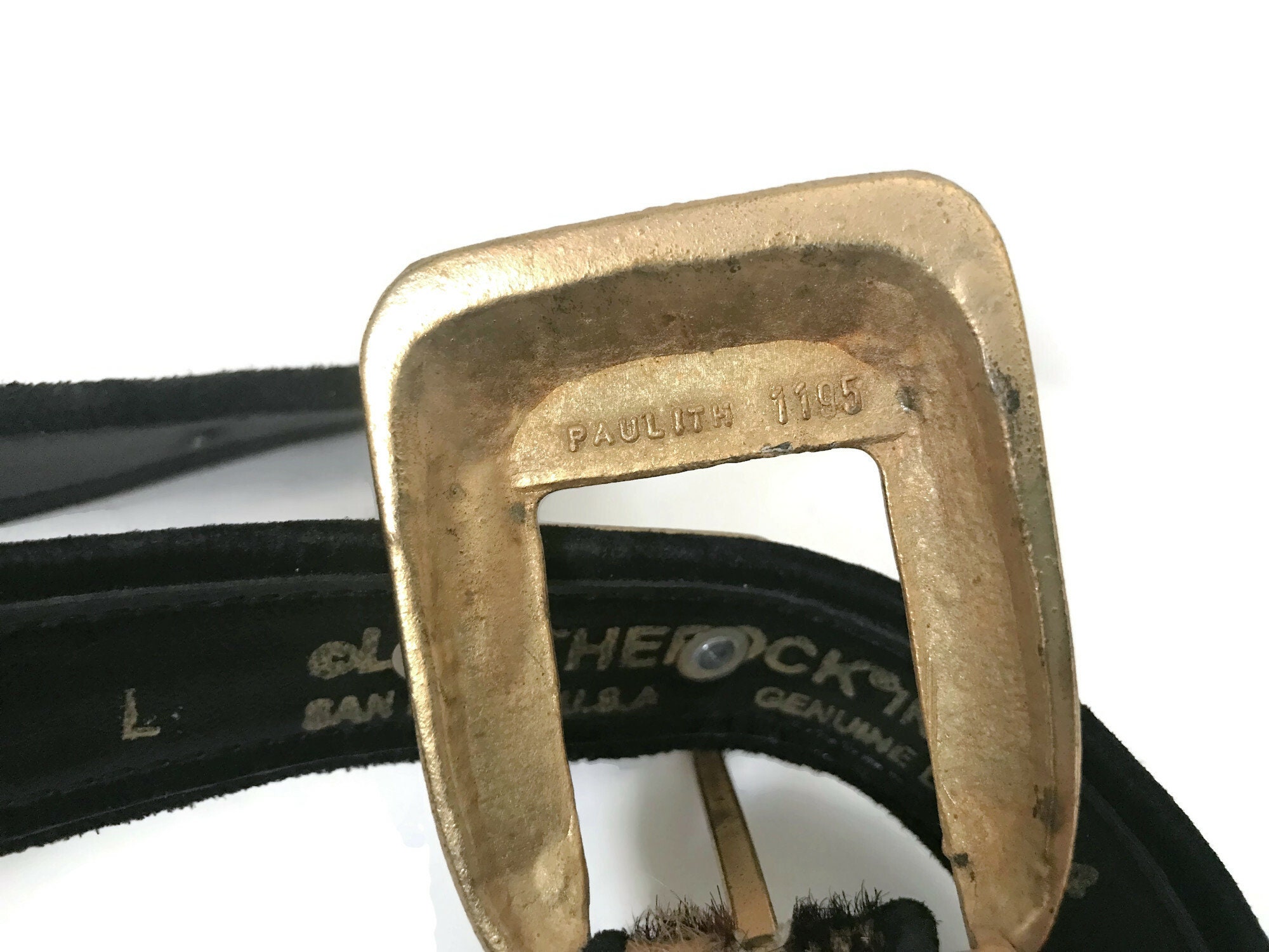 Vtg LEATHEROCK Leather Animal Hair Belt L Animal Hair Belt - Etsy main image 2