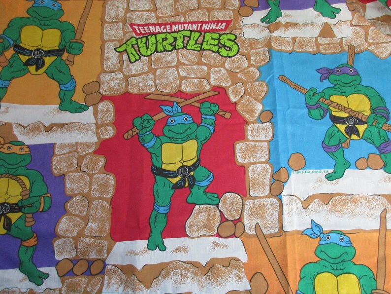 Teenage Mutant Ninja Turtle Window Treatment 2 Window Panels Etsy