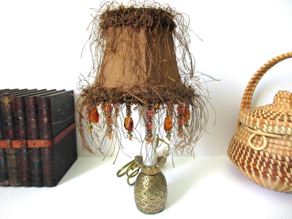 Small Brass Pineapple Lamp Kitchen Counter Light Powder Etsy