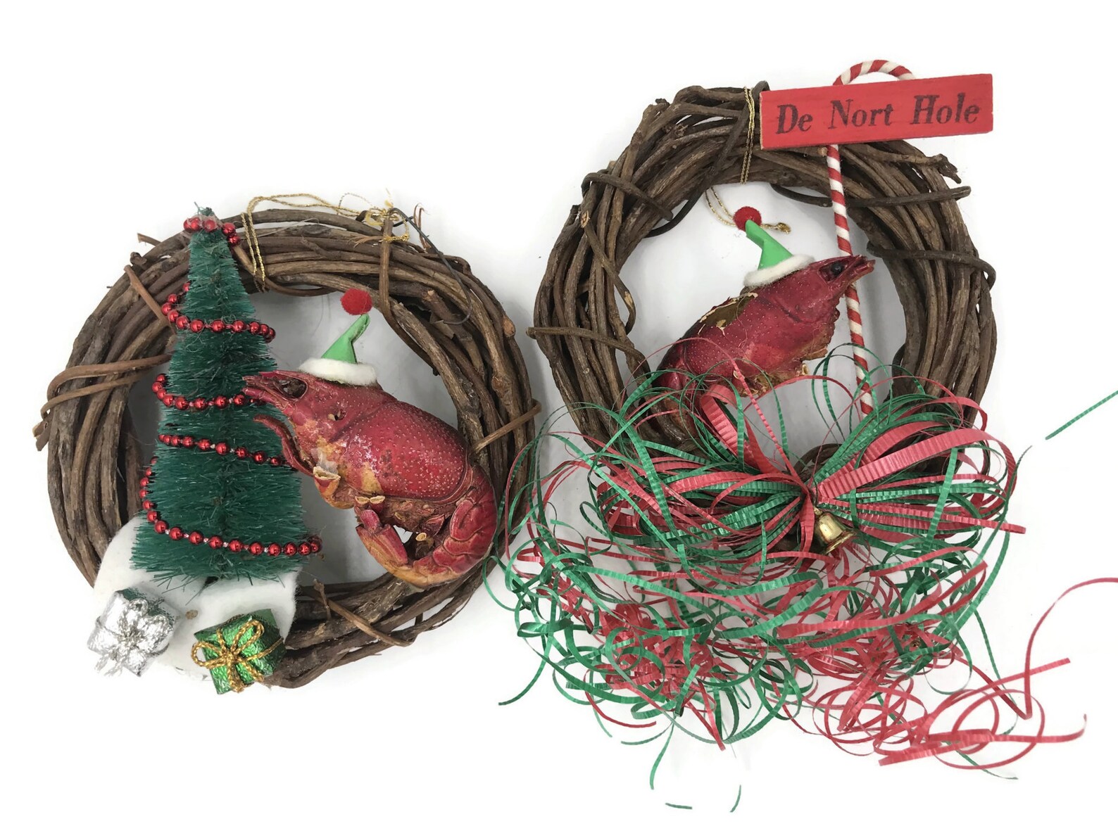 Cajun Christmas Ornaments Set of 4 Vintage Crawfish - Etsy