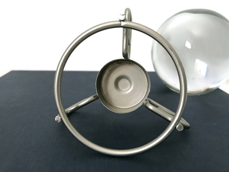 Crystal Ball Stand Glass Ball Holder Silver Metal Gazing Etsy