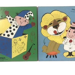 PLAYSKOOL Wooden Puzzle, Jack in the Box 275-31, Vintage Retro 1970s