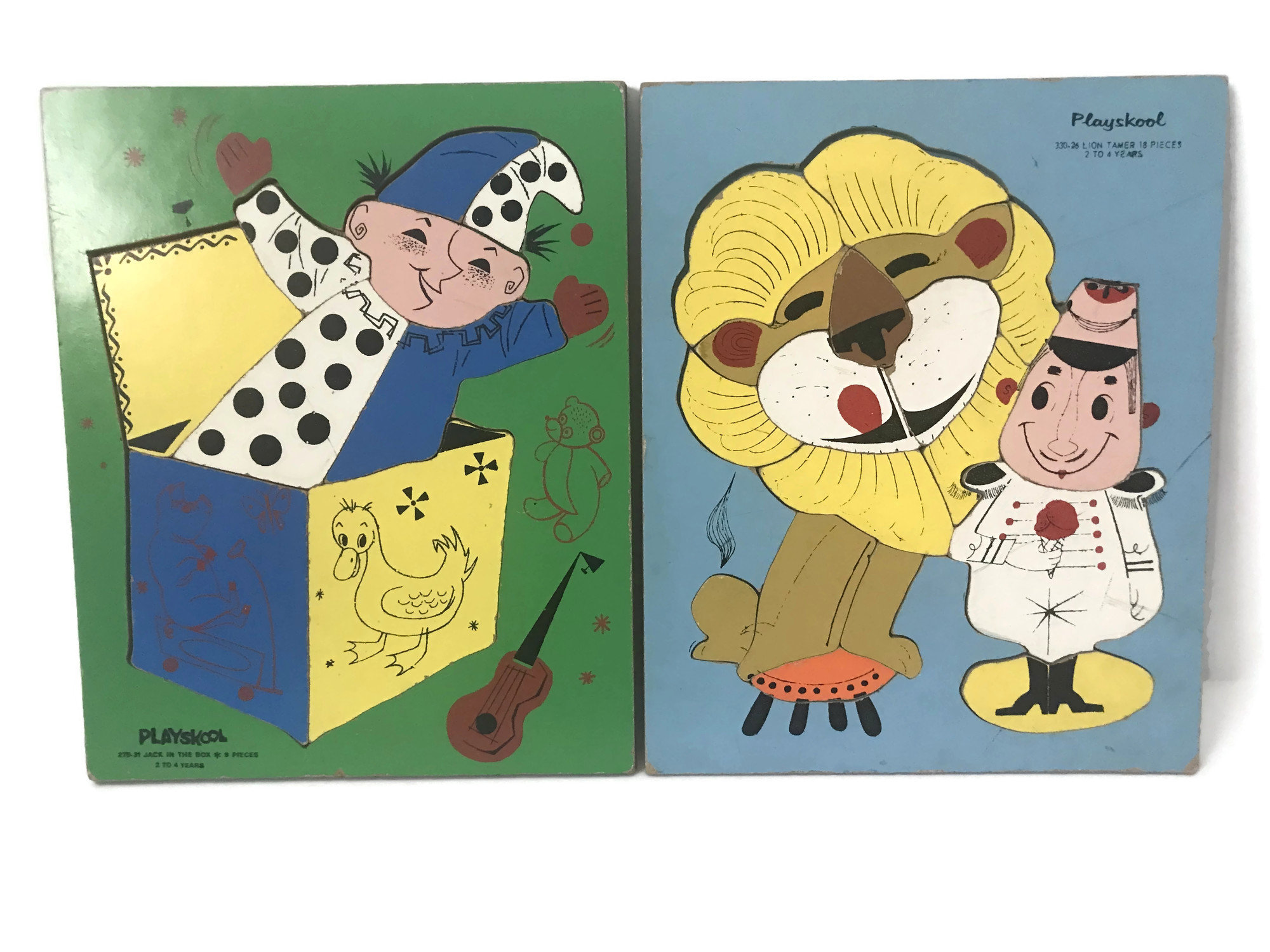 PLAYSKOOL Wooden Puzzle, Jack in the Box 275-31, 1970s Retro