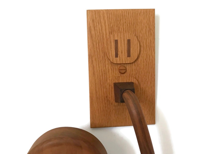 Carved Wood Art Clock With Cord Socket Wall Plate, Novelty Artisanal ...