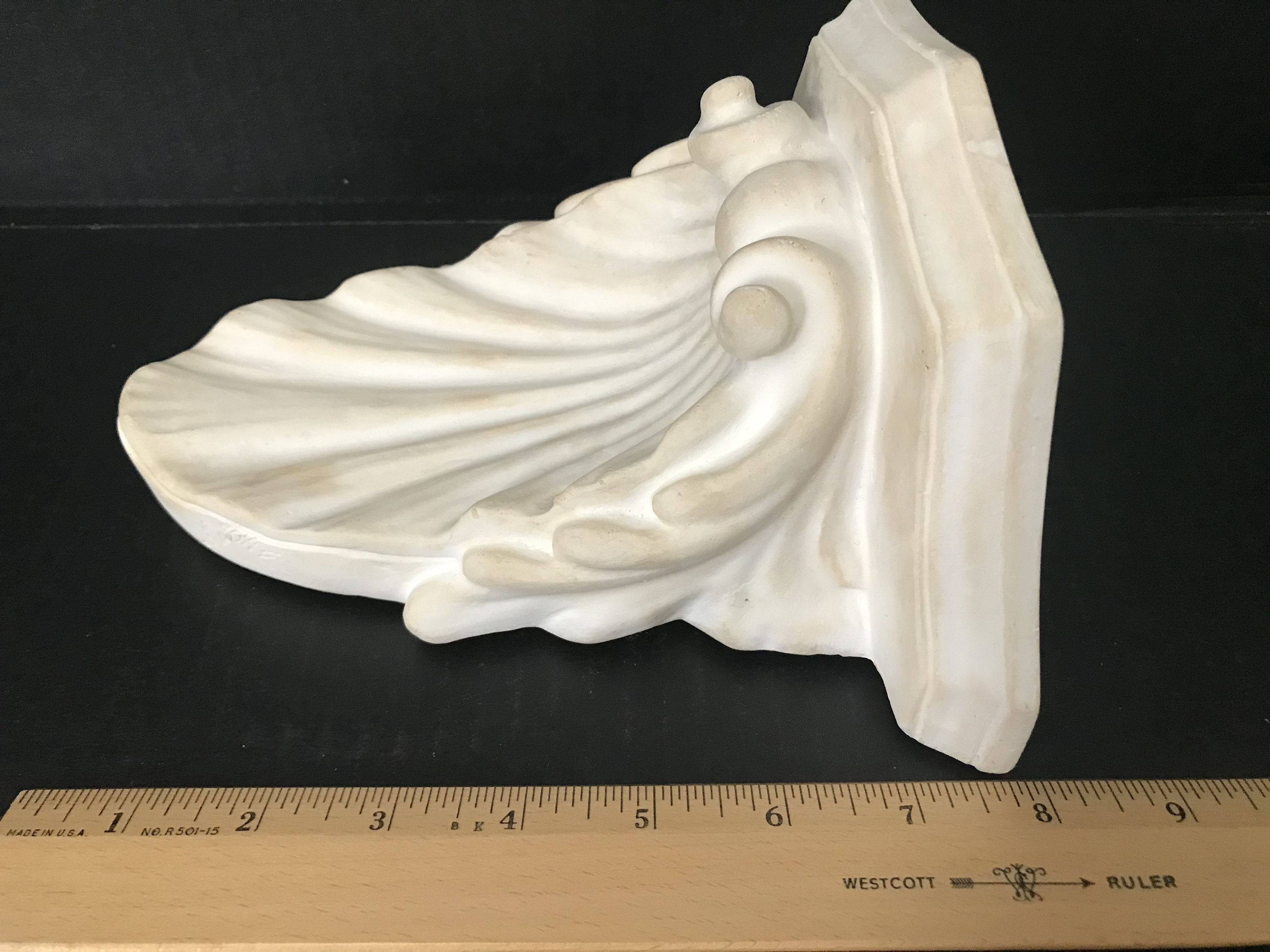 Plaster Wall Shelf Sconce 71/4 UNIQUE Vintage Etsy