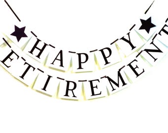 Happy Retirement Banner: Cardstock Party Decoration