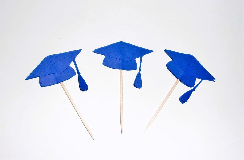 Blue Graduation Cap Centerpiece: Class of 2026 Decoration - Etsy