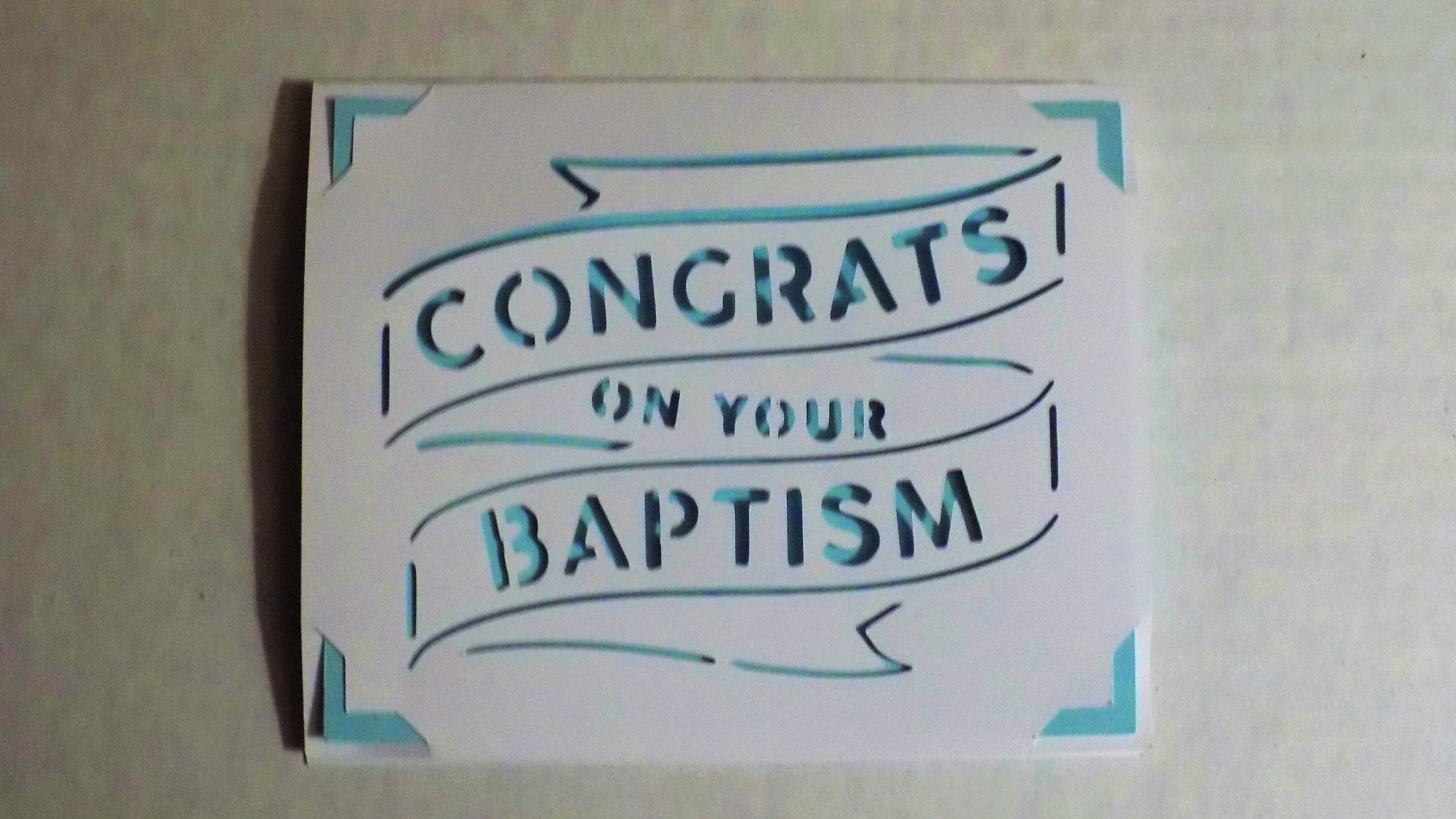Congrats on Your Baptism Card Baptism Card Congrats Cards | Etsy