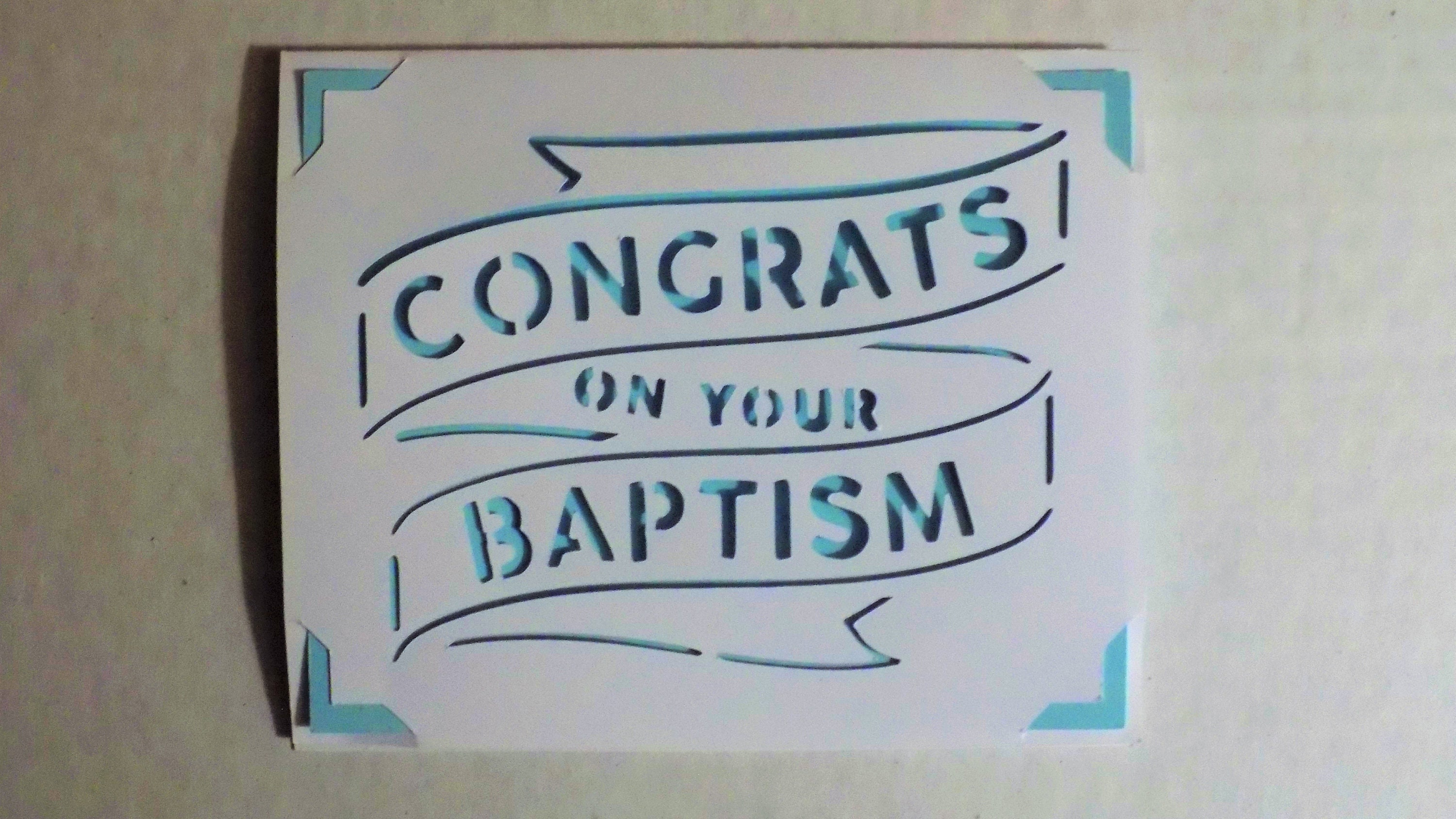Congrats on Your Baptism Card Baptism Card Congrats Cards | Etsy