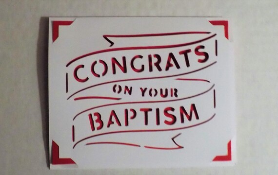 Congrats on Your Baptism Card Baptism Card Congrats Cards | Etsy