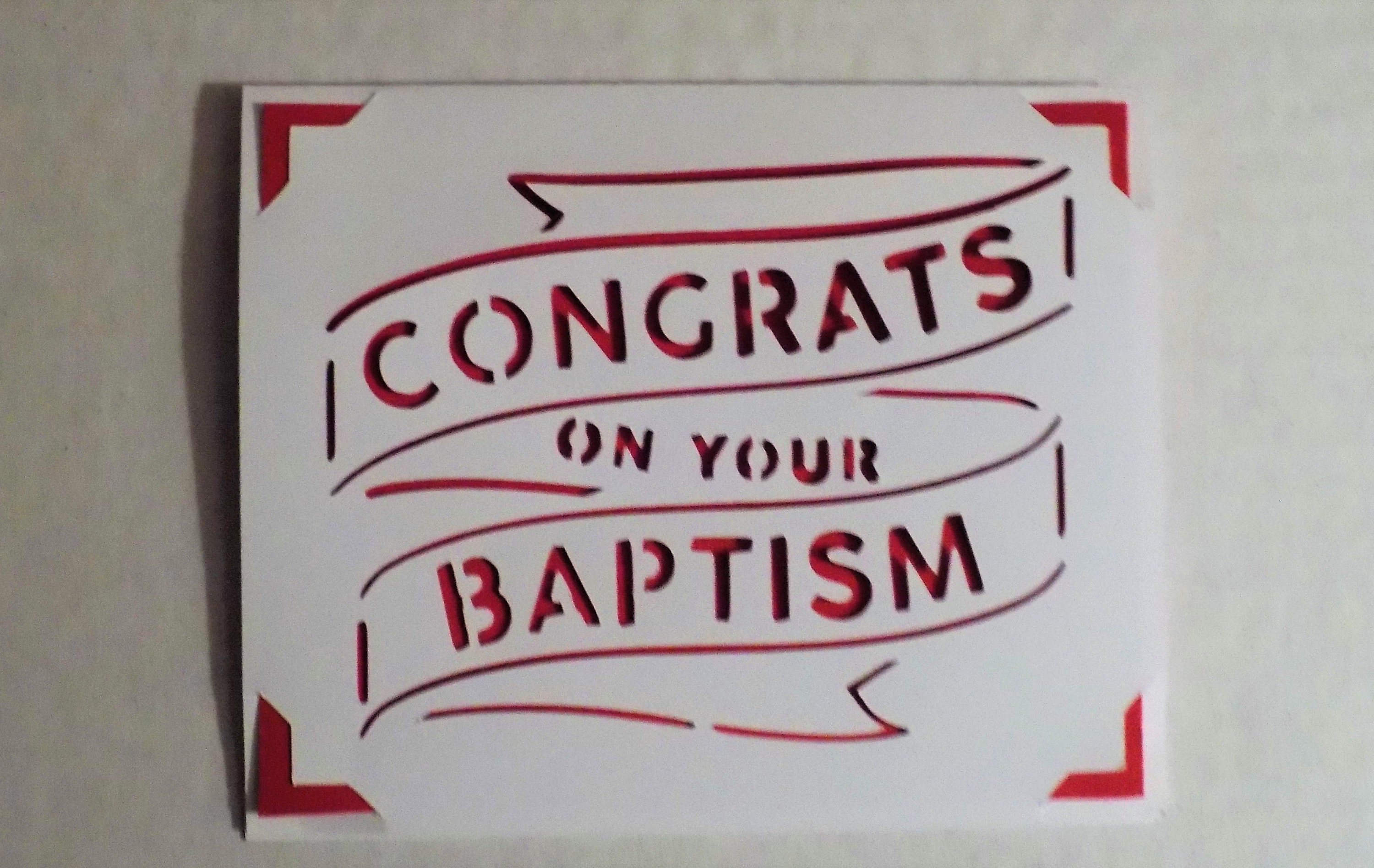 Congrats on Your Baptism Card Baptism Card Congrats Cards Etsy