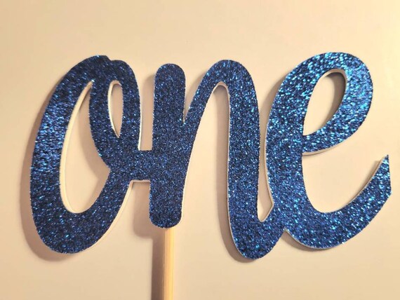 One Cake Decoration One Cake Topper Blue One Party - Etsy
