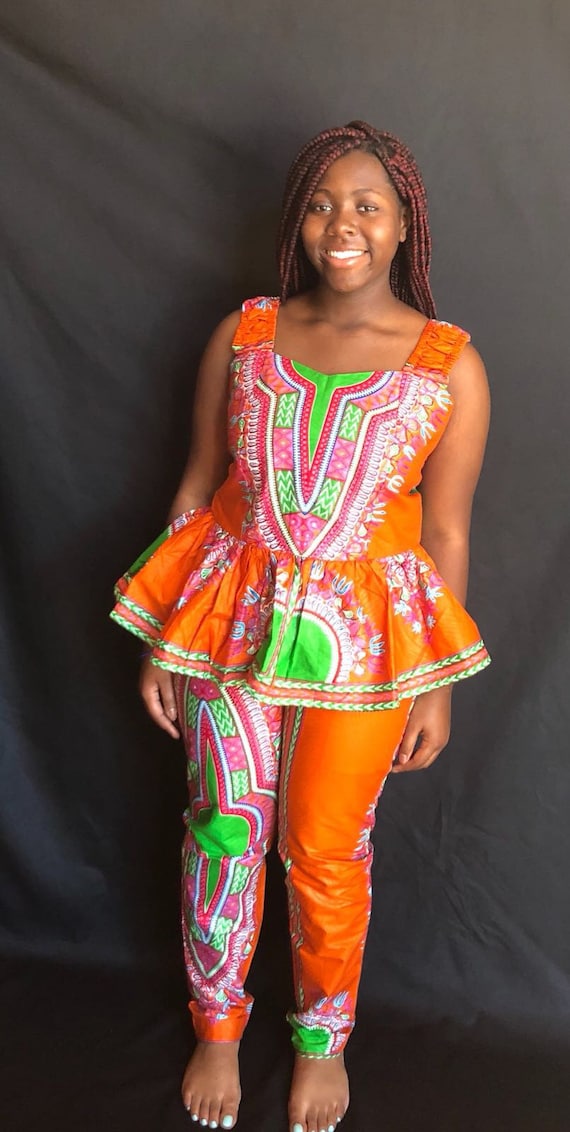 dashiki peplum top
