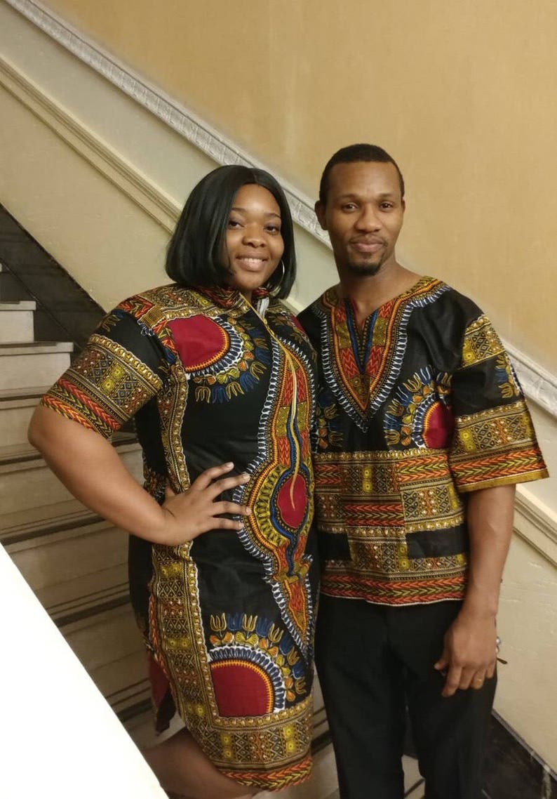 dashiki couple outfits