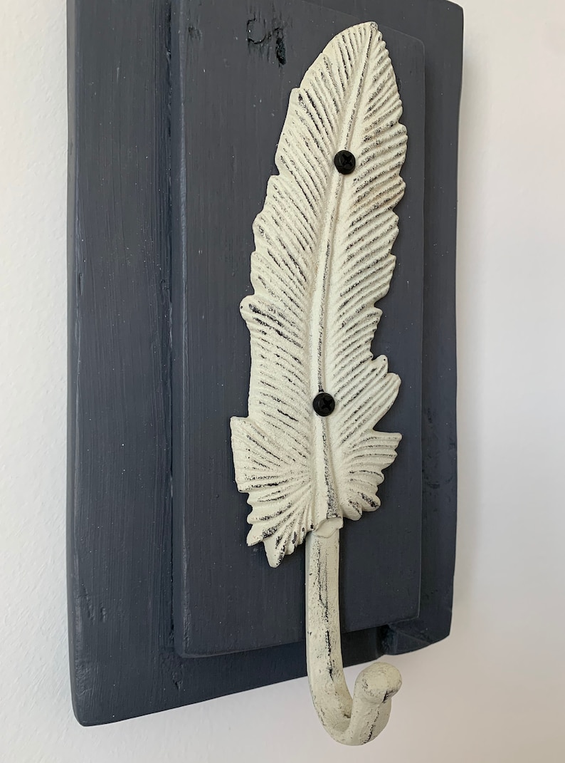 Rustic Feather Hook Entryway Hook Bathroom Hook Bedroom Hook