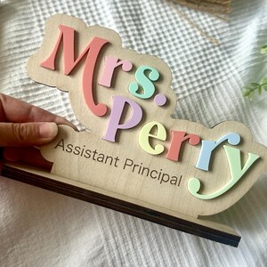 Teacher Name Sign | Teacher Gift | Principal Name Sign - Etsy