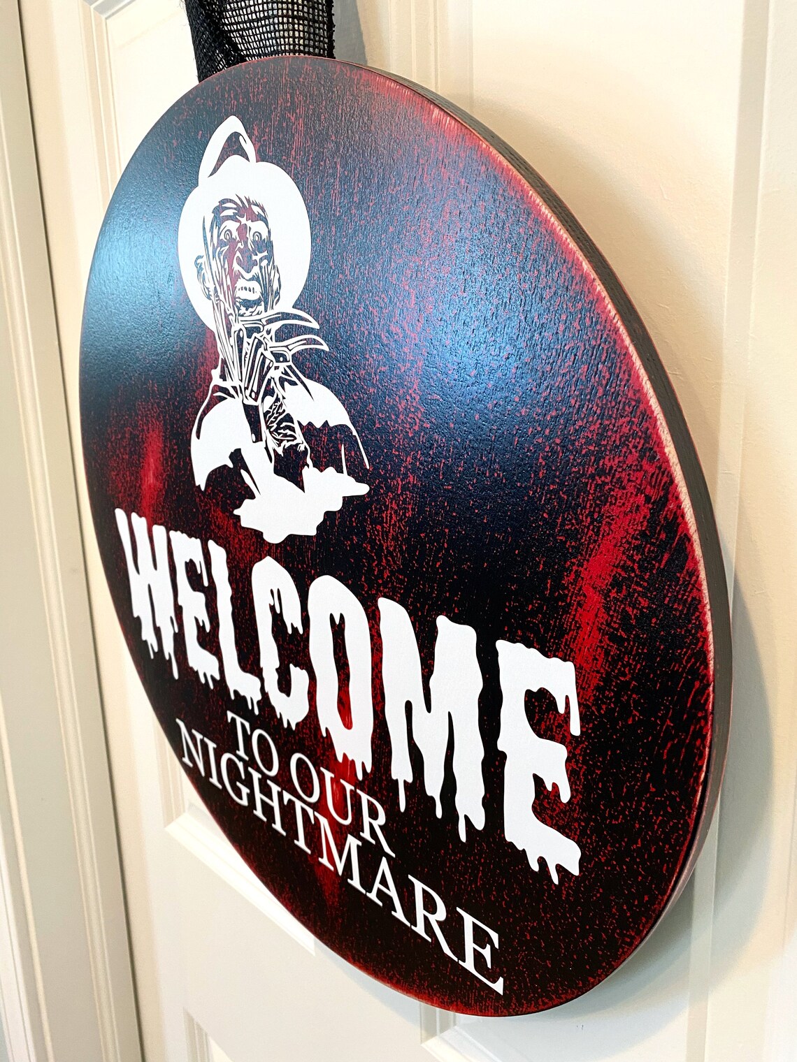 Halloween Front Door Hanger to Our Nightmare Freddy Etsy