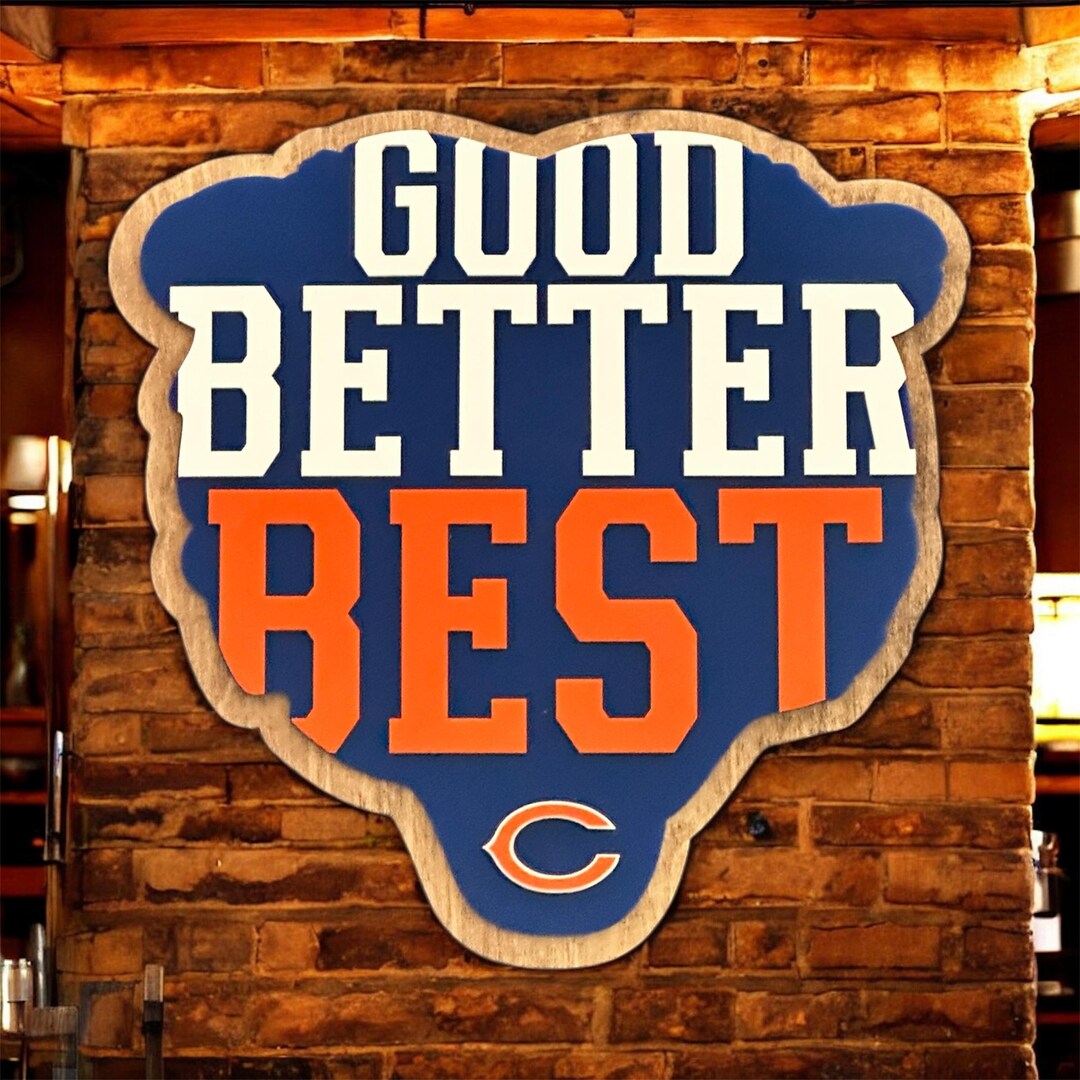 Chicago Bears Sign: Good Better Layered Acrylic Man Cave Decor - Etsy