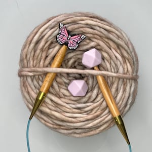 Butterfly Needle Stoppers| Knitting Needle Stoppers | Knitting Notions | Stitch Stoppers | Needle Point Protectors | Stitch Holders