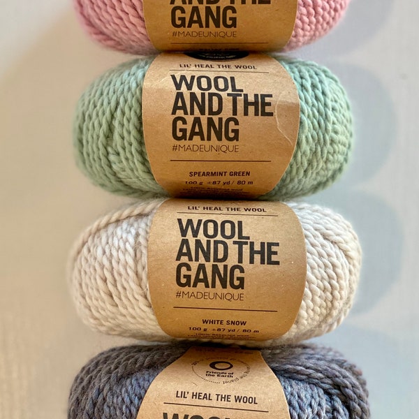 Lil' Heal The Wool, Wool and the Gang Recycled Wool, Wool and the Gand Lil' Heal The Wool, Recycled Wool for Knitting and Crocheting