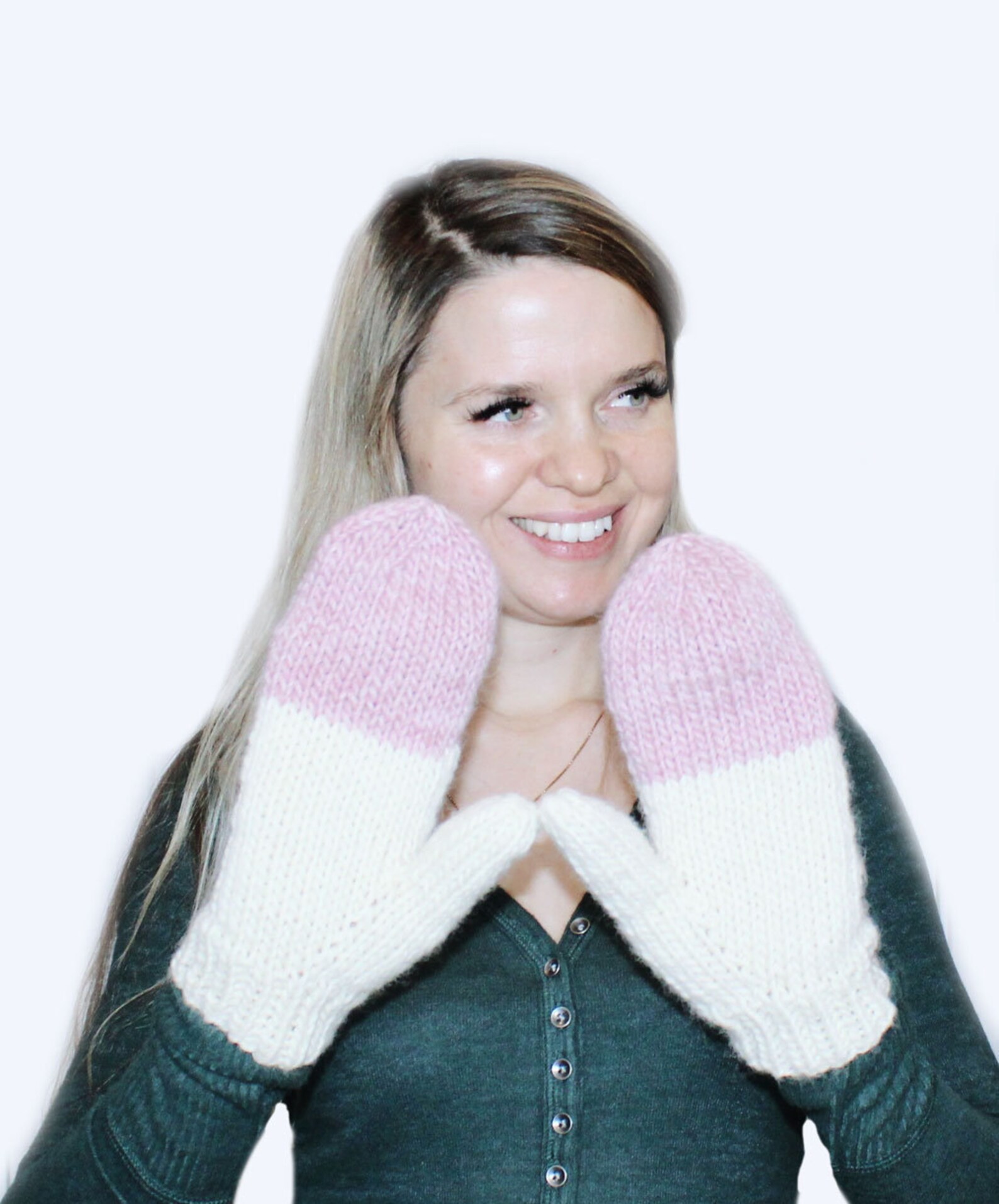 Woman's Wool Winter Mittens Womans's Mittens Two Etsy