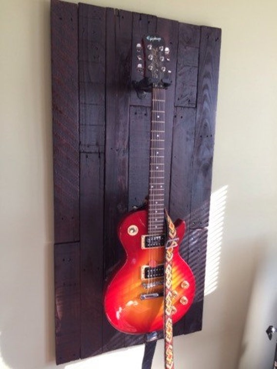 Guitar wall display rack made from up cycled wood Etsy