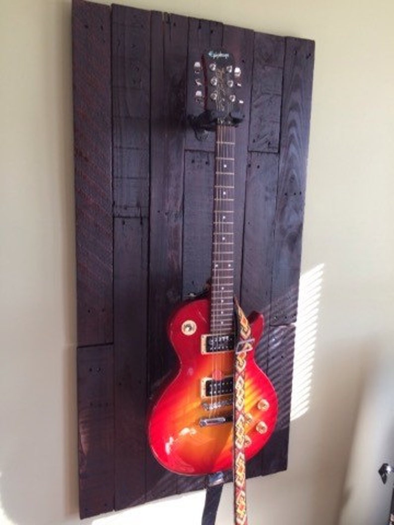 Guitar wall display rack made from up cycled wood Etsy