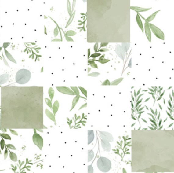 greenery crib bedding