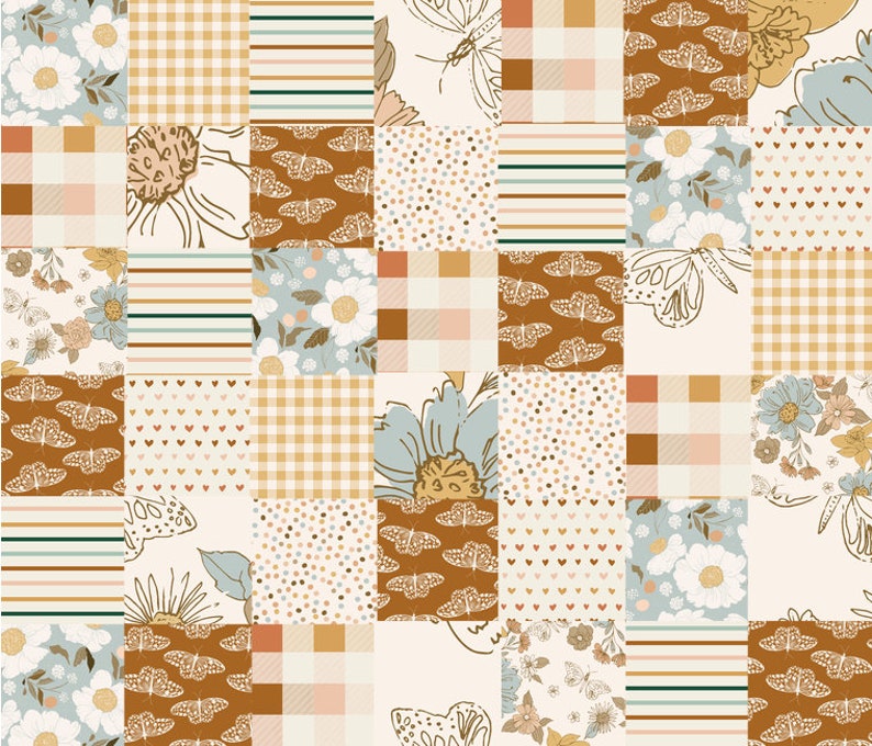 Neutral Baby Quilt Earthy Tone Crib Quilt Nursery Bedding Etsy