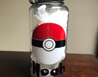 Poke Ball Personalized 34 oz Wide Mouth Sports Bottle-Pokemon