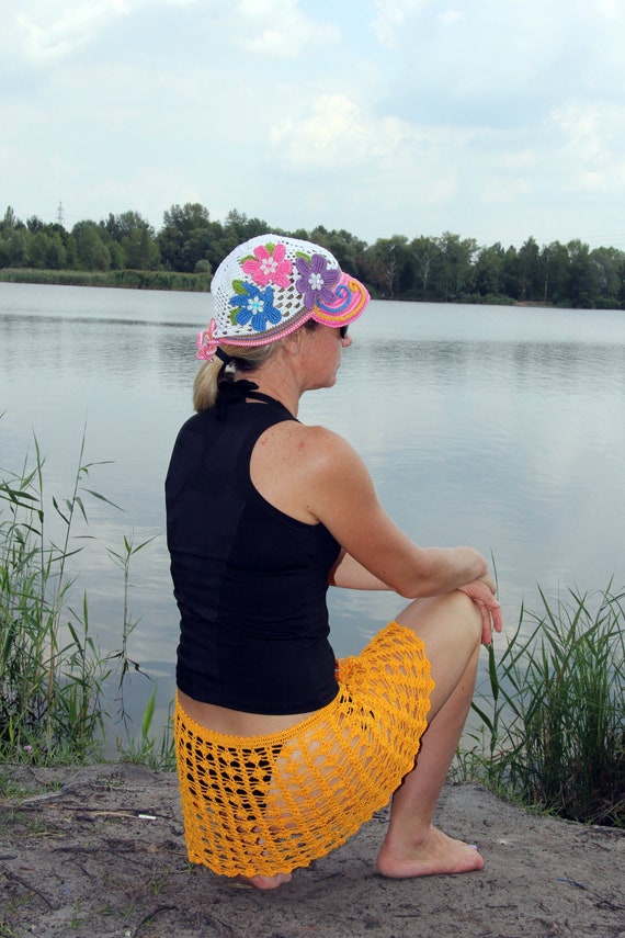 Beach yellow skirt discount