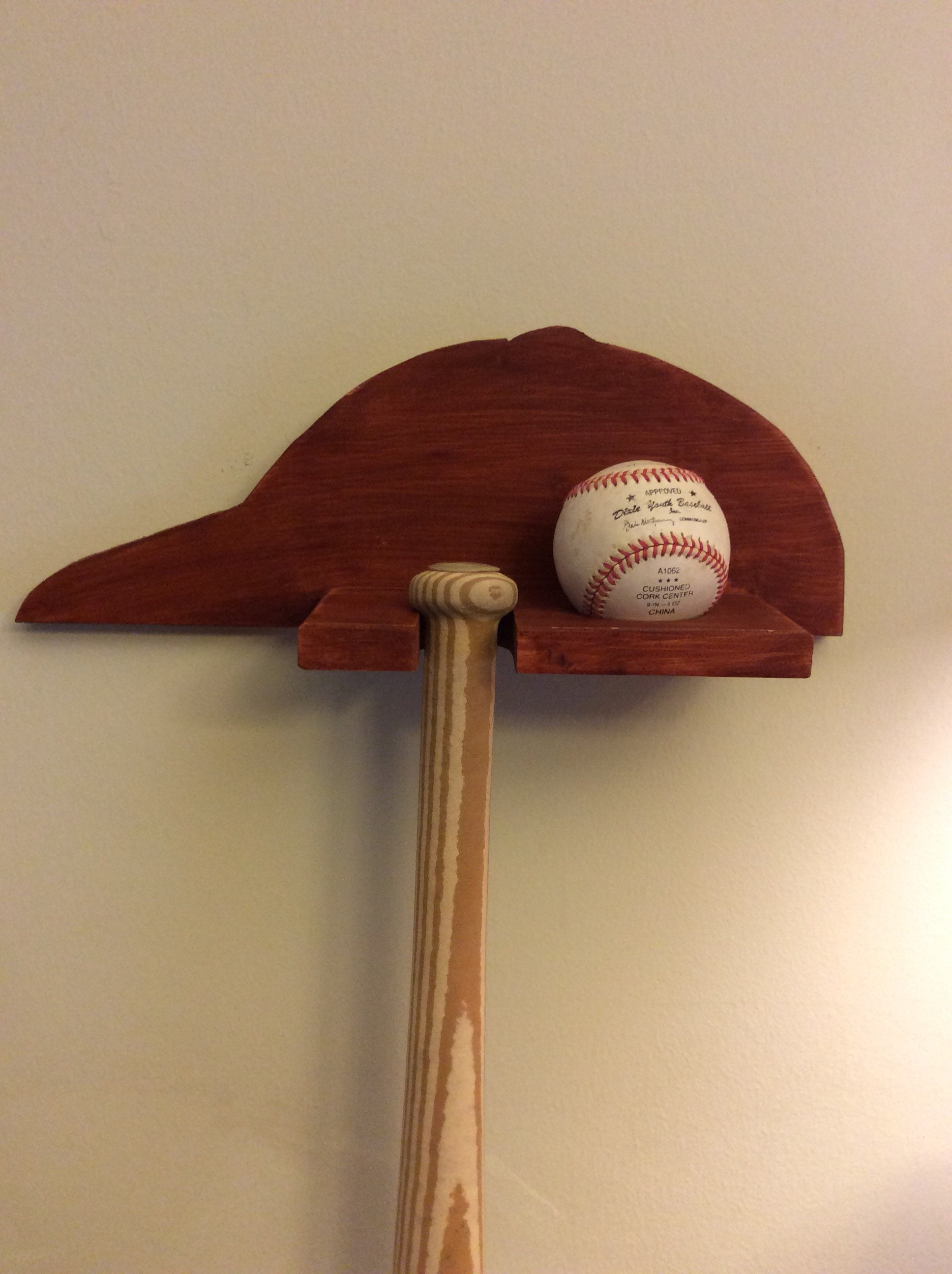 Wall Mount Display Rack Softball Team Gift Kids Sports Decor Boys Bedroom Ideas